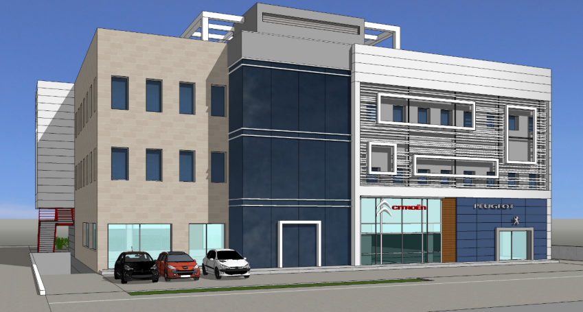 בניין בית משרדים הדמיה למכירה